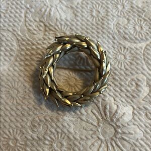 Gold Woven Brooch
